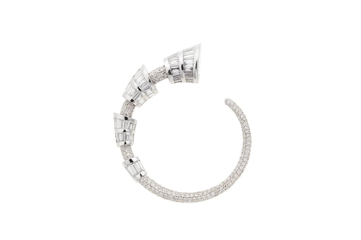 White Gold Hoop Earrings