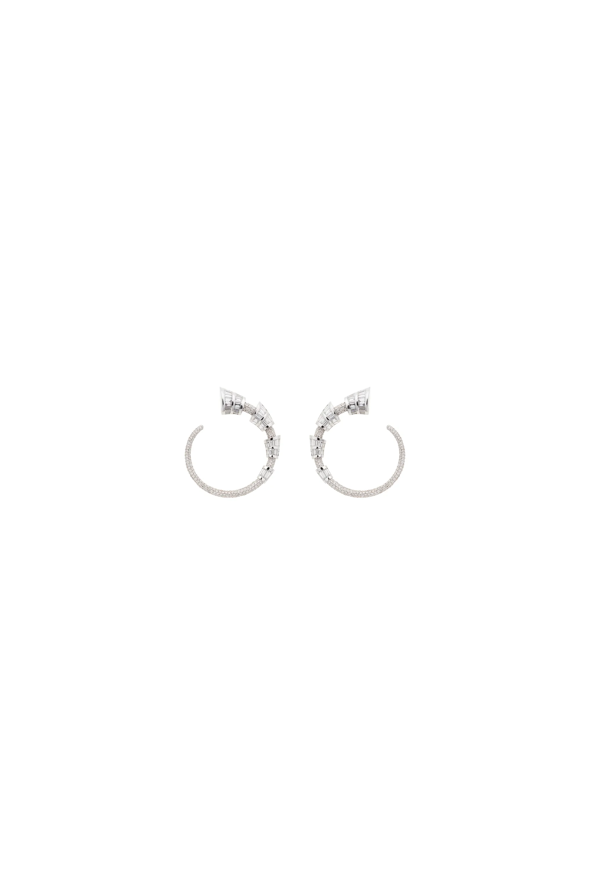 White Gold Hoop Earrings