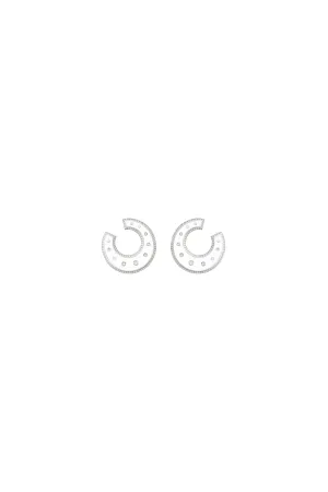 White Gold Universe Earrings