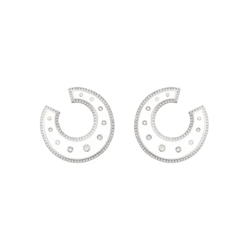 White Gold Universe Earrings