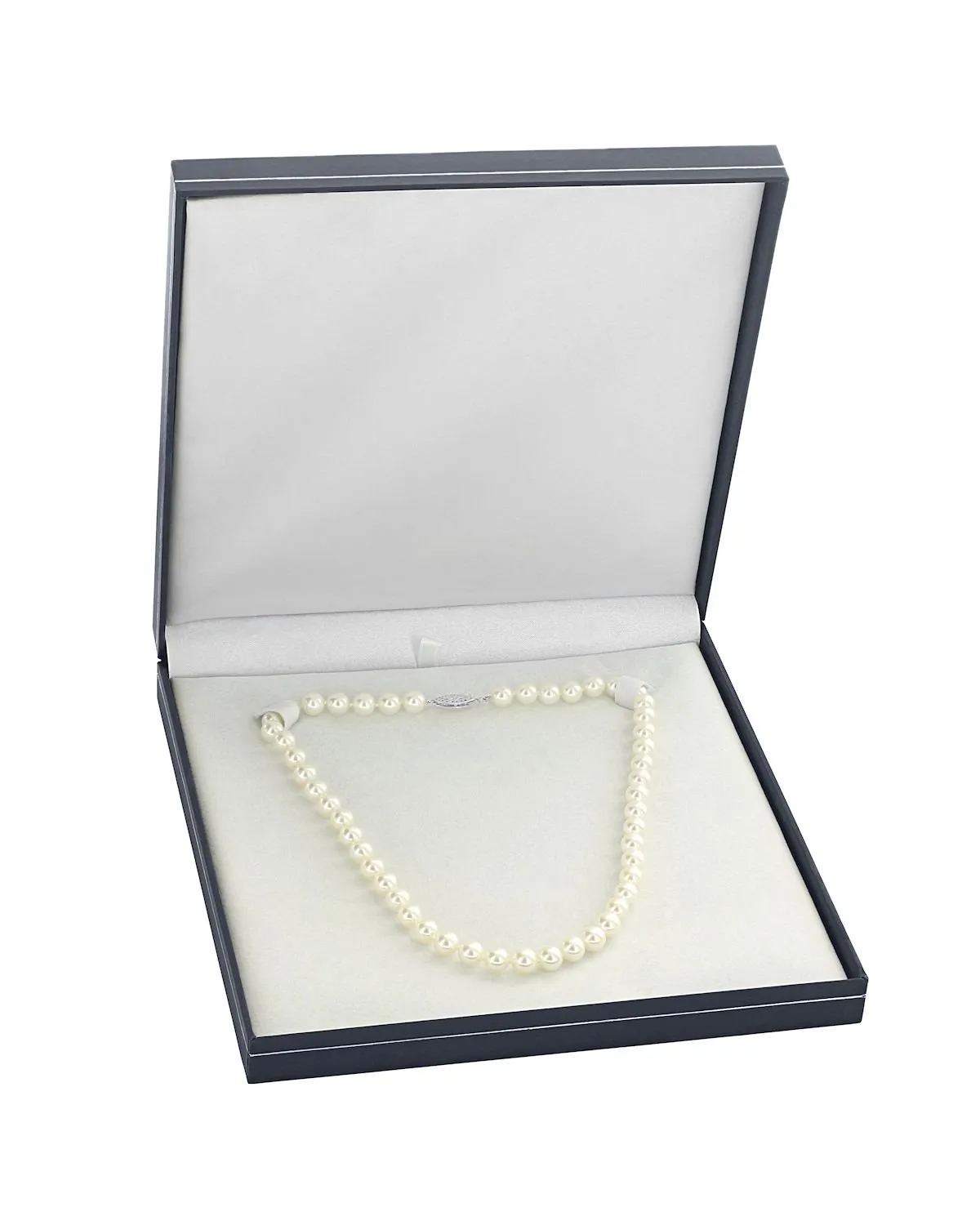 White Japanese Akoya Pearl Necklace, 8.0-8.5mm - AA  Quality