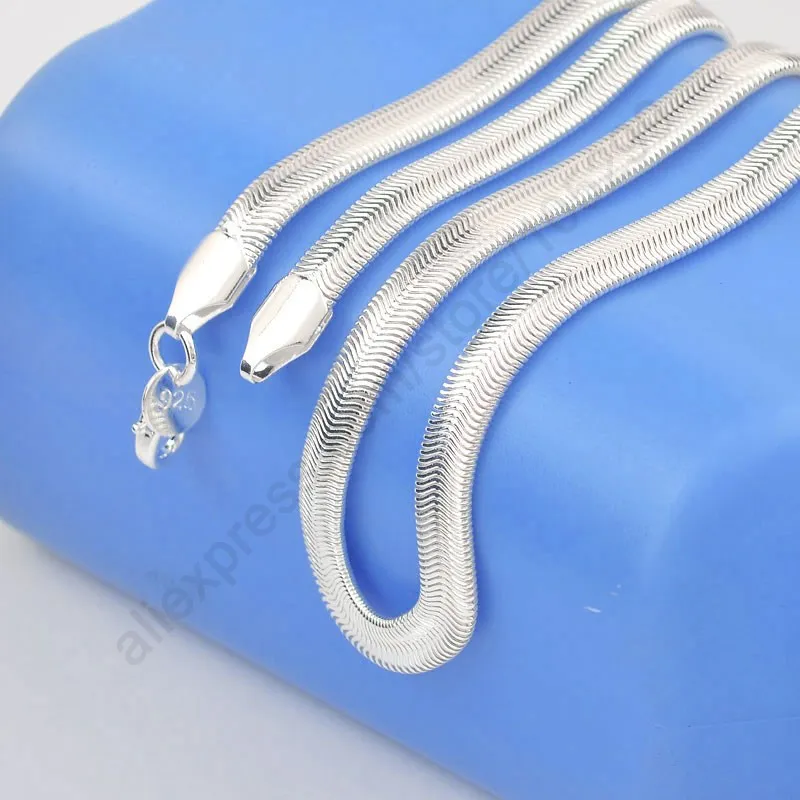 Women's 16-24 Inch 925 Sterling Silver Smooth Snake Link Necklace