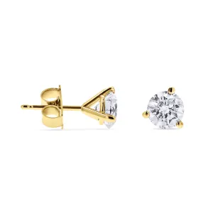 Yellow Gold Classic Diamond Studs